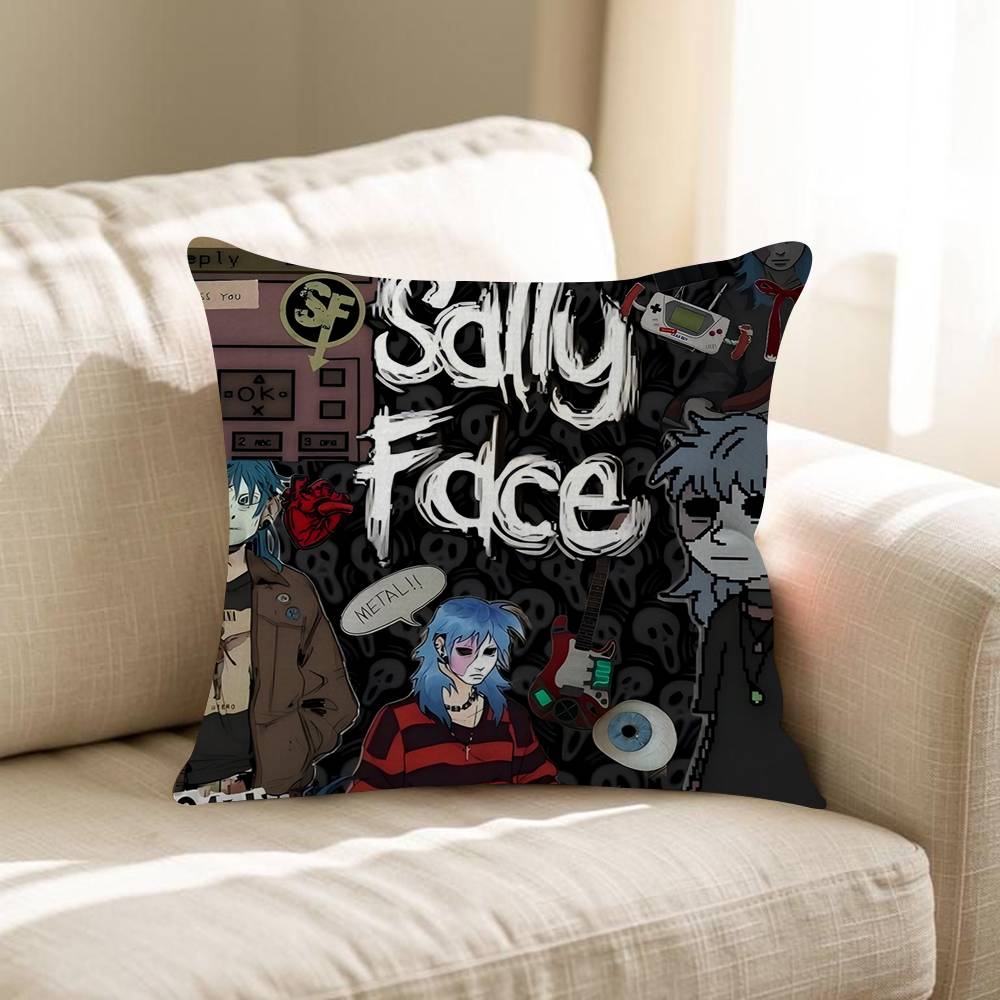 Game SSally Face Horror Cushion Cover Pillow Cover Decor Pillowcase Printed Cushion Case For Couch