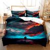 Artistic Boy Abstract Figure Duvet Cover + 2 Pillowcases Aesthetic Line Art Print Polyester Teen Bedroom Decor