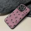 Ins Black Butterfly Tulip for Apple 17Promax Mobile Phone Case IP16 Candy Air Cushion 15plus/14