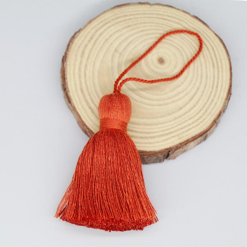 2pcs Cute Bobble Tassels 8cm Colorful Polyester Thread Tassels DIY Handicrafts Bag Garment Ornaments