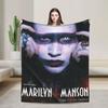 Funny Marilyns Mansons Blankets Super Soft Flannel  Comfortable Throw Blankets Machine Washable