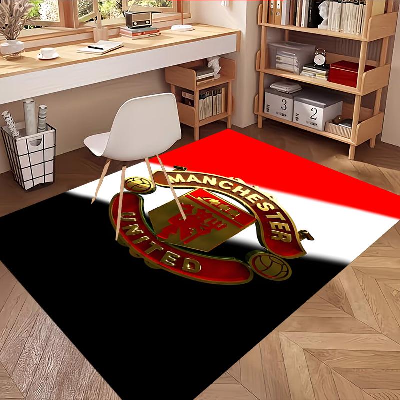 Manchester United F.C Print Rug, Washable Floor Carpet, For Entryway Dorm Laundry Room Office Study, Home Decor Birthday Christmas Gift