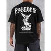 Herren Sommer Print Kurzarm T-Shirt Top Rundhals, Lockere Passform, Oversized, Cool, Lässig und Modisch