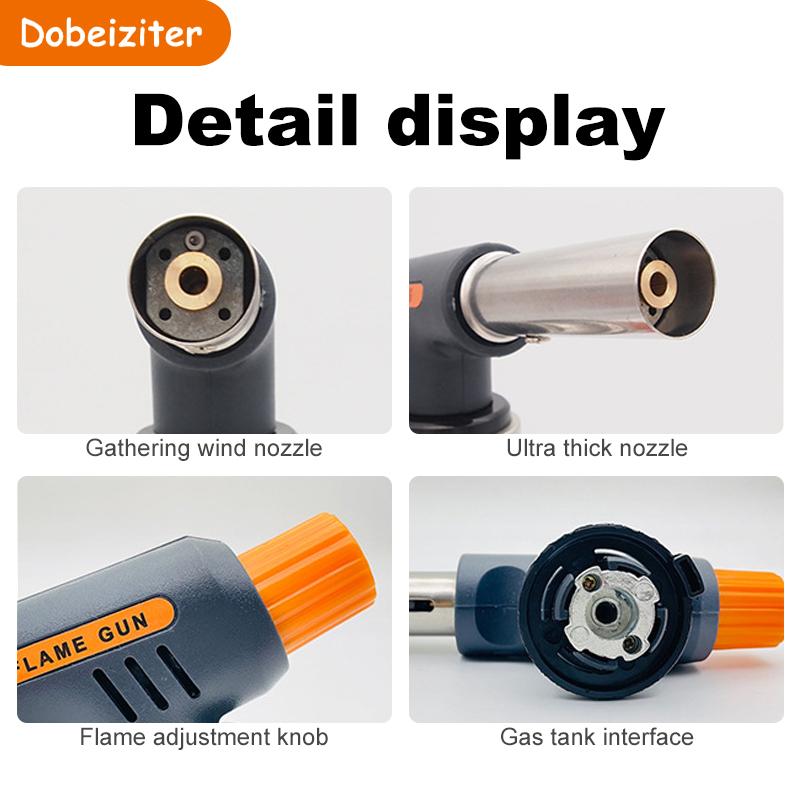 Torch Barbecue Burner Camping BBQ Desserts Soldering Cooking Heating Tool Portable Butane Gas Welding Burner Lighter Adjustable