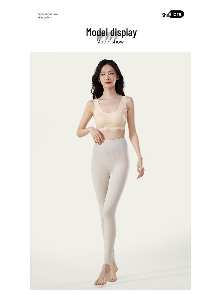 Lyocell Fleece Thermal Yoga Pants - Seamless, High Waist, Tummy Control, Hip-Lifting Leggings for Fitness.