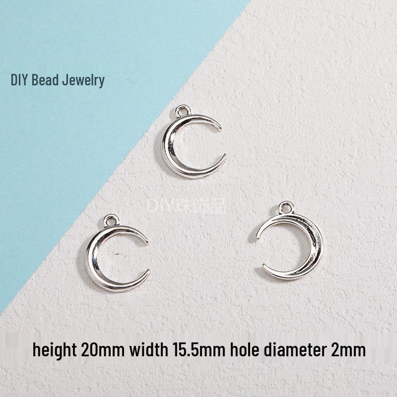 Moon Series Hollow Pendant Charms for DIY Beaded Jewelry