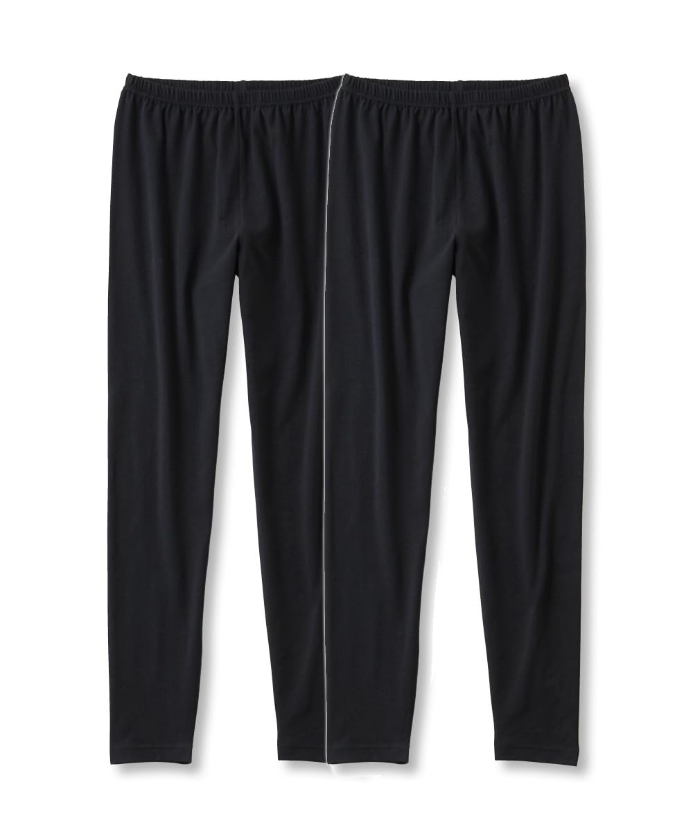 

хлопок прохладный набор из 2 2 [Nissen] Женские леггинсы/тренки, смесовые, на ощупь, леггинсы длиной 10, (УФ-защита), черный, штуки, L~LL