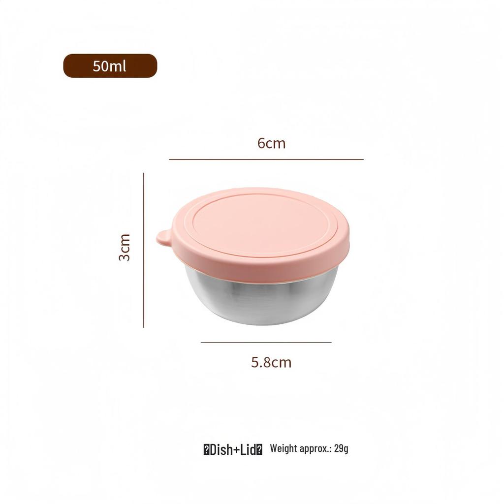 Portable Stainless Steel Sauce Cup with Leak-Proof Silicone Lid - Ideal for Outdoor Salads