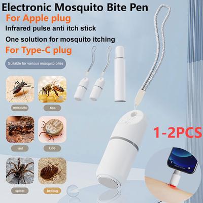 Stylo Portable Anti-Démangeaisons Stylo Électronique Anti-Piqûres de Moustiques Stylo Répulsif Naturel pour Moustiques Sans Produits Chimiques Démangeaisons Piqûres Stylo Antiprurigineux