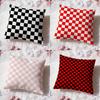 Checkerboard Cushion Cover Premium Comfort Reversible Pillow Cove Two in One Design for Any Room  Car Interior