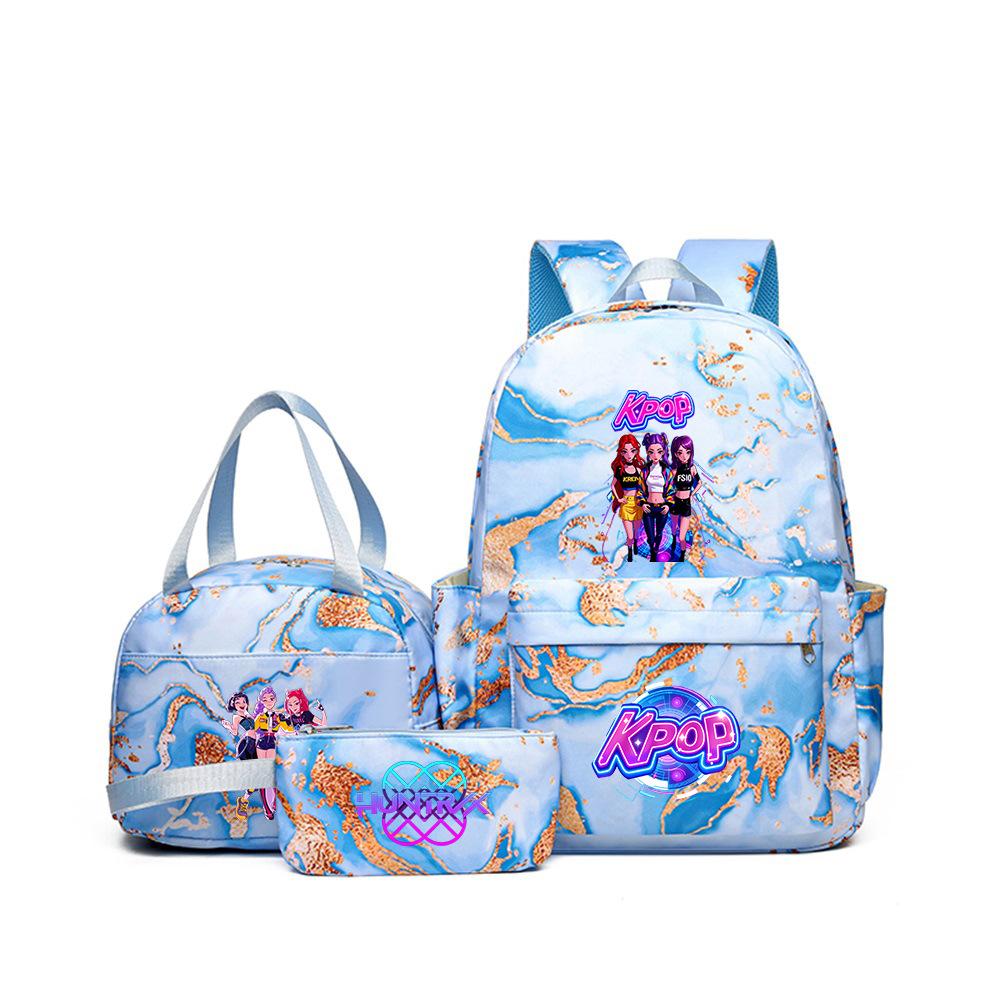 Witch Hunter Three-Piece Backpack Girl Digital Printing Elementary School Bag Large Capacity Backpack
