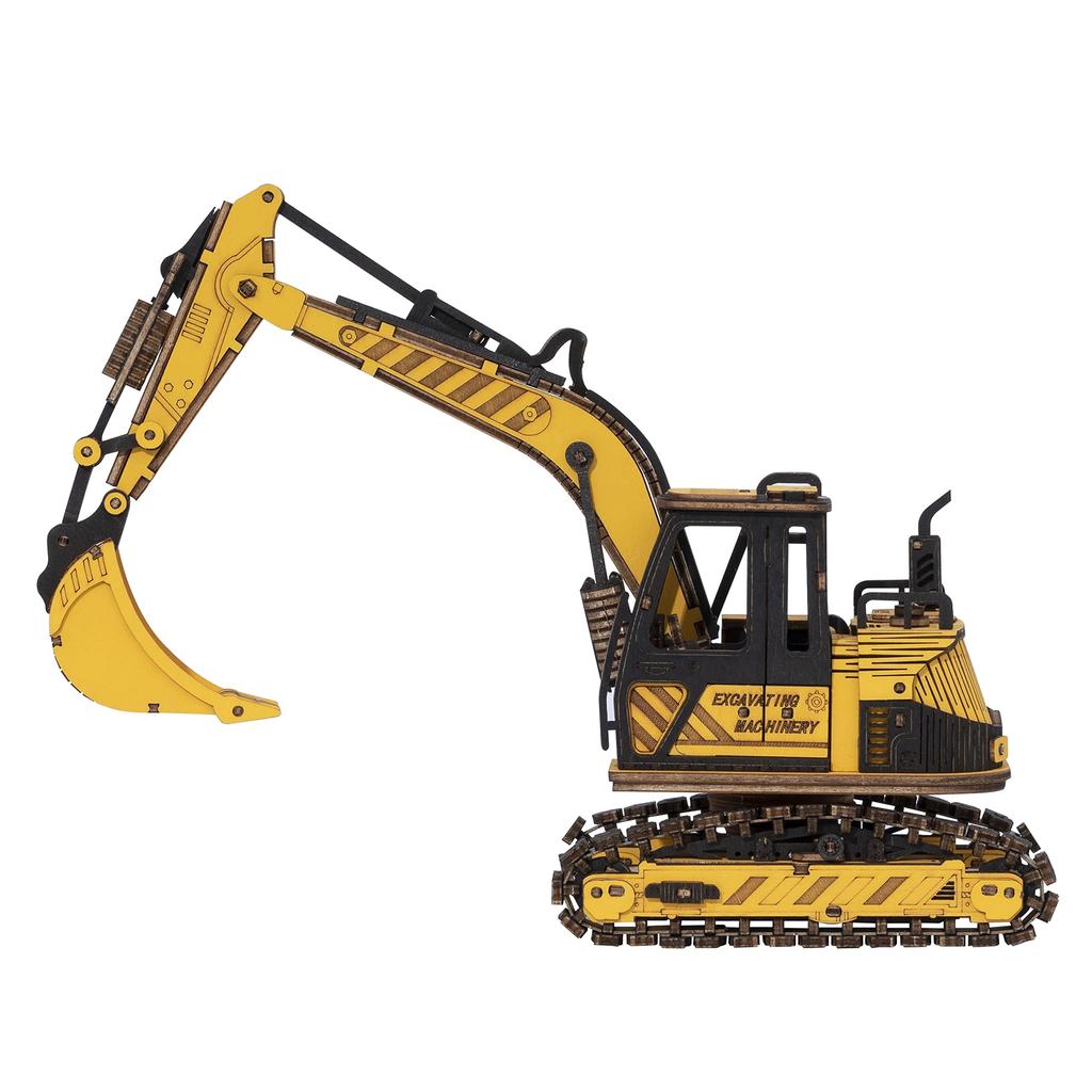 Japanese instruction manual Robotime 3D Wood Puzzle Working Car Series Series Tsukurunsu® [Official sales/Japanese included] (Excavatar)