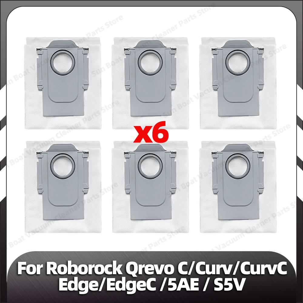 Compatible for Roborock Qrevo C / Curv / CurvC / Edge / EdgeC / 5AE / S5V Main Side Brush HEPA Filter Mop Pad Dust Bag Parts