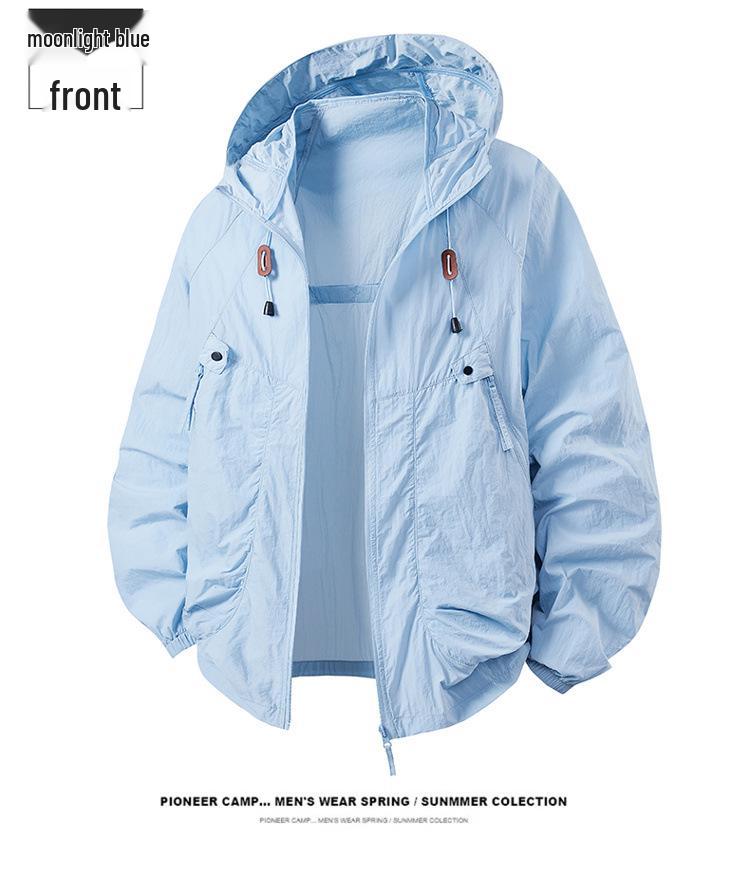 2025 Summer Breathable Ice Silk Skin Coat for Men & Women - Outdoor Fishing Sunscreen Windbreaker