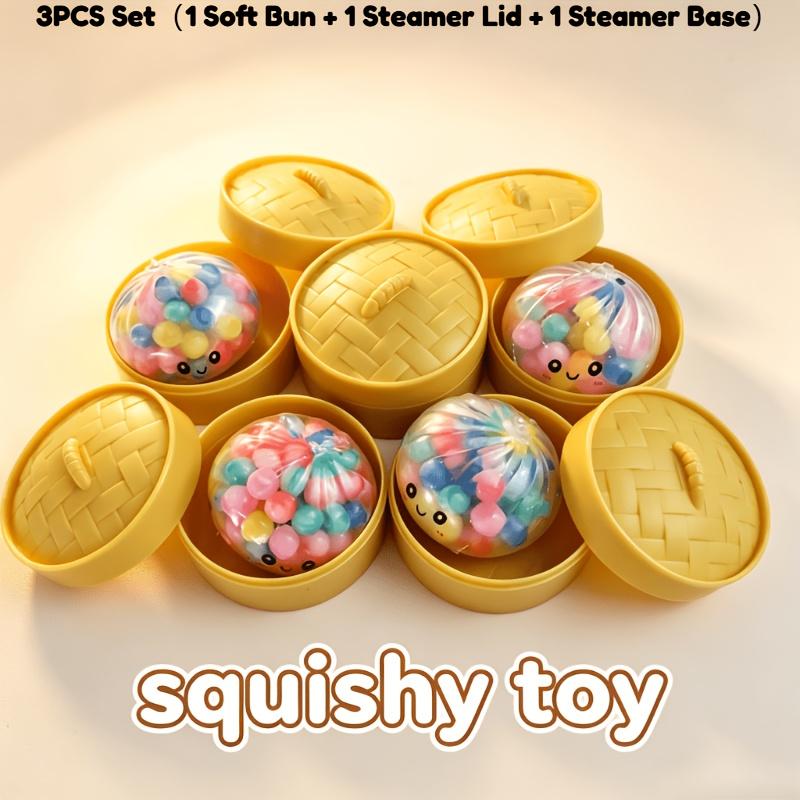 Realistic Steamed Bun Squeeze Toys, Colorful Steamed Bun Squeeze Toys Cute, Kids' Item Party Favor Stress Relief Toys
