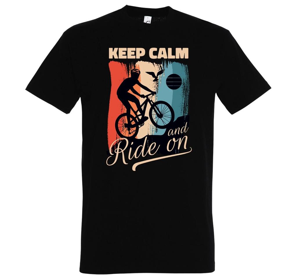 Youth Designz Keep Calm Bicycle Mens T-Shirt Printed Ride Bike Saying Funny