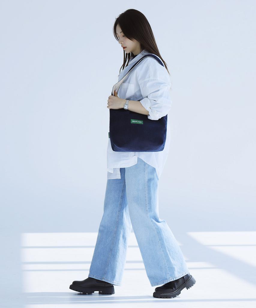 Green Stuff Simple Shopper Bag 62 Classic Corduroy - Navy