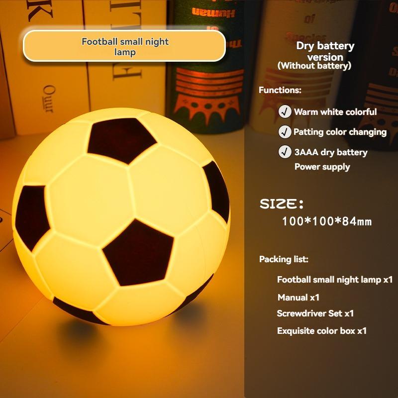 Creative Football Silicone Remote Control Clap Color Changing Night Light Bedside Atmosphere Light Children Gift Home Decoration