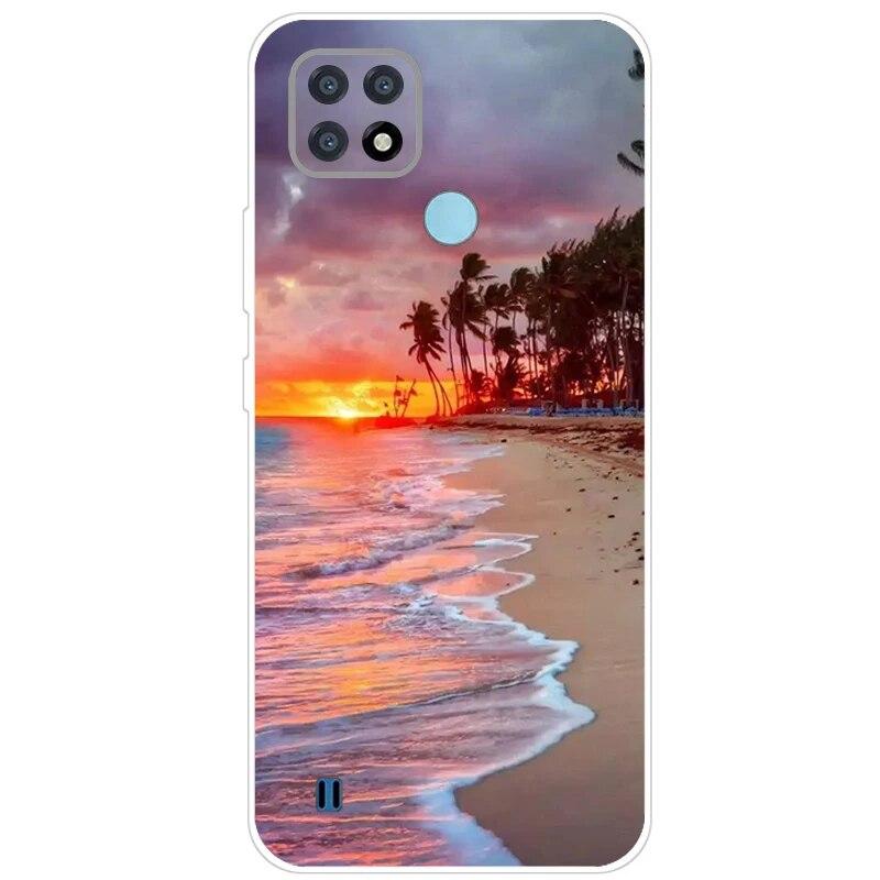 Realme C21 Hülle 6.5'' Klar Silikon Fudnas Weiche TPU Hülle Für Realmi C21 2021 Hülle C 21 Handyhüllen Rückseite RealmeC21 Bumper
