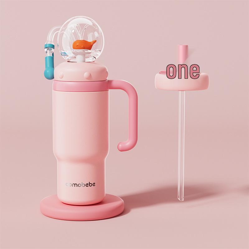 Whale Thermos Straw Cup for Kids - Fun and Easy Drinking for Home and Kindergarten
