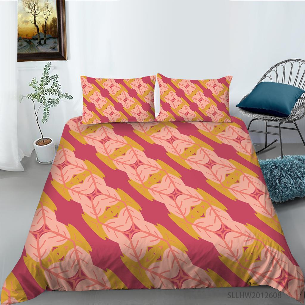 3D Graphic Bedding Colorful Pattern Duvet Cover and Pillowcase 2 or 3 Pieces of Microfiber Fabric with Zipper Washable Super Soft Home Decoration