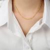 Light Luxury Gold And Steel Color Matching Bamboo Joint Geometric Texture Necklace Titanium Steel Personality Temperament Clavicle Chain