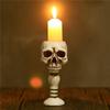 1Piece Skull Candle Holder Resin Ghost Head Candlestick for Halloween Christmas Party Bar Decoration Art Crafts for Home Decor
