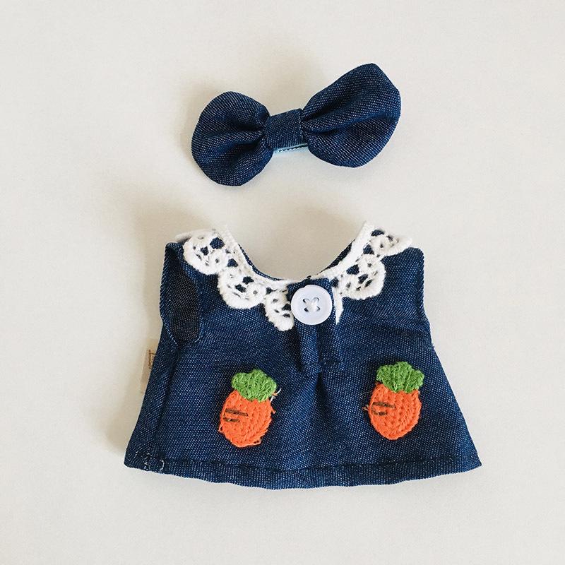 בגדי בובת קטיפה ויניל חמודה 17 ס"מ קופסה עיוורת - תליון LaBuBu שמלת אביזרים