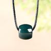 Natural A-Grade Jade Deep Blue Pendant with Ice Jade Barrel Beads for Women