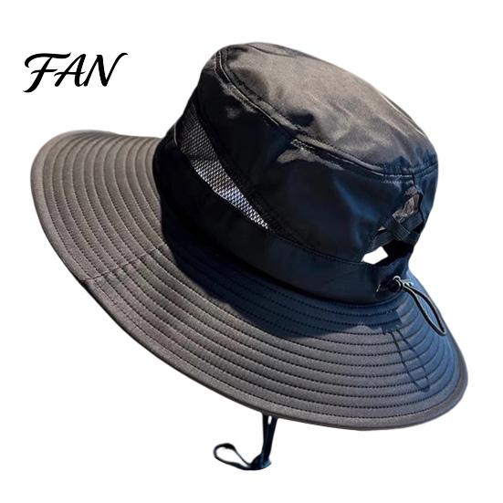 Quick Dry Outdoor Hat Sun Hats for Men, UV Protection Fishing Hat, Wide Brim Bucket Breathable Quick-Dry Foldable Summer Hiking Beach Safari чёрный