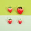 Creative Resin Strawberry Stud Earrings - Cute 3D Fruit Pendant Jewelry Accessories