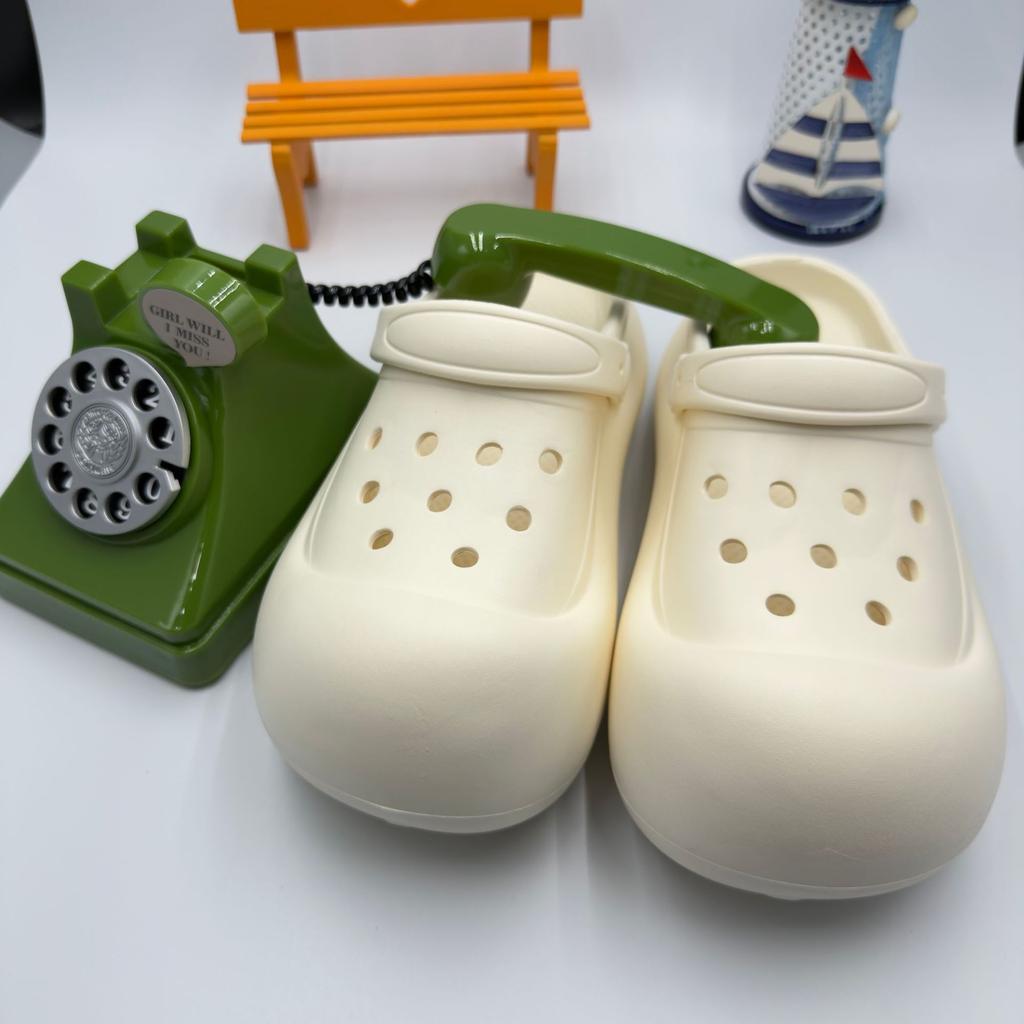 EVA cartoon rabub fashion heightening hole shoes non-slip and deodorant women's summer Internet celebrity outer sandals