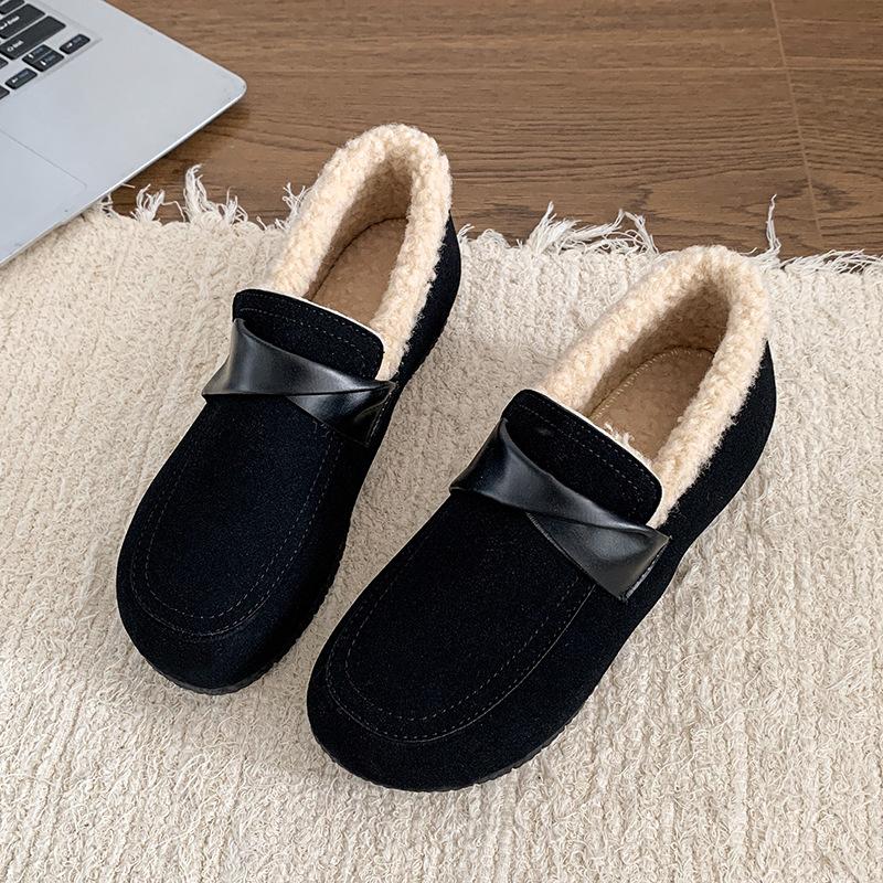

Мода Модные универсальные новые осенне-зимние теплые женские хлопковые туфли повседневные удобные нескользящие на мягкой подошве женские туфли 37 чёрный