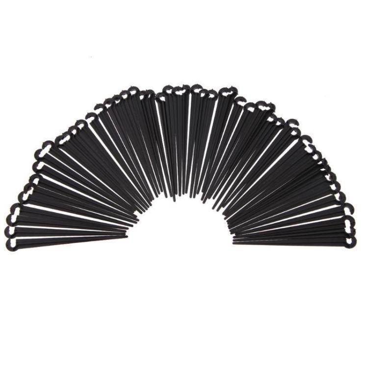 50X Hook Fixed Stems Support Holder for 4/7 Drip Irrigation Water Hose Black Plastic Gardening Tools