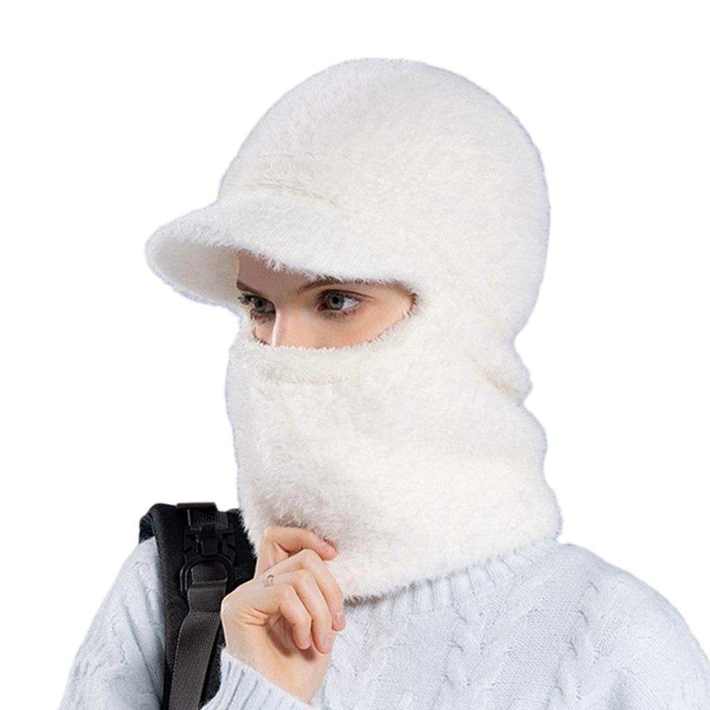 Pelskledd Balaklava for Utendørsaktivitet Lue med Halsvarmer Lue Pullover Unisex Lue Pelskledde Luer 2000-tallet