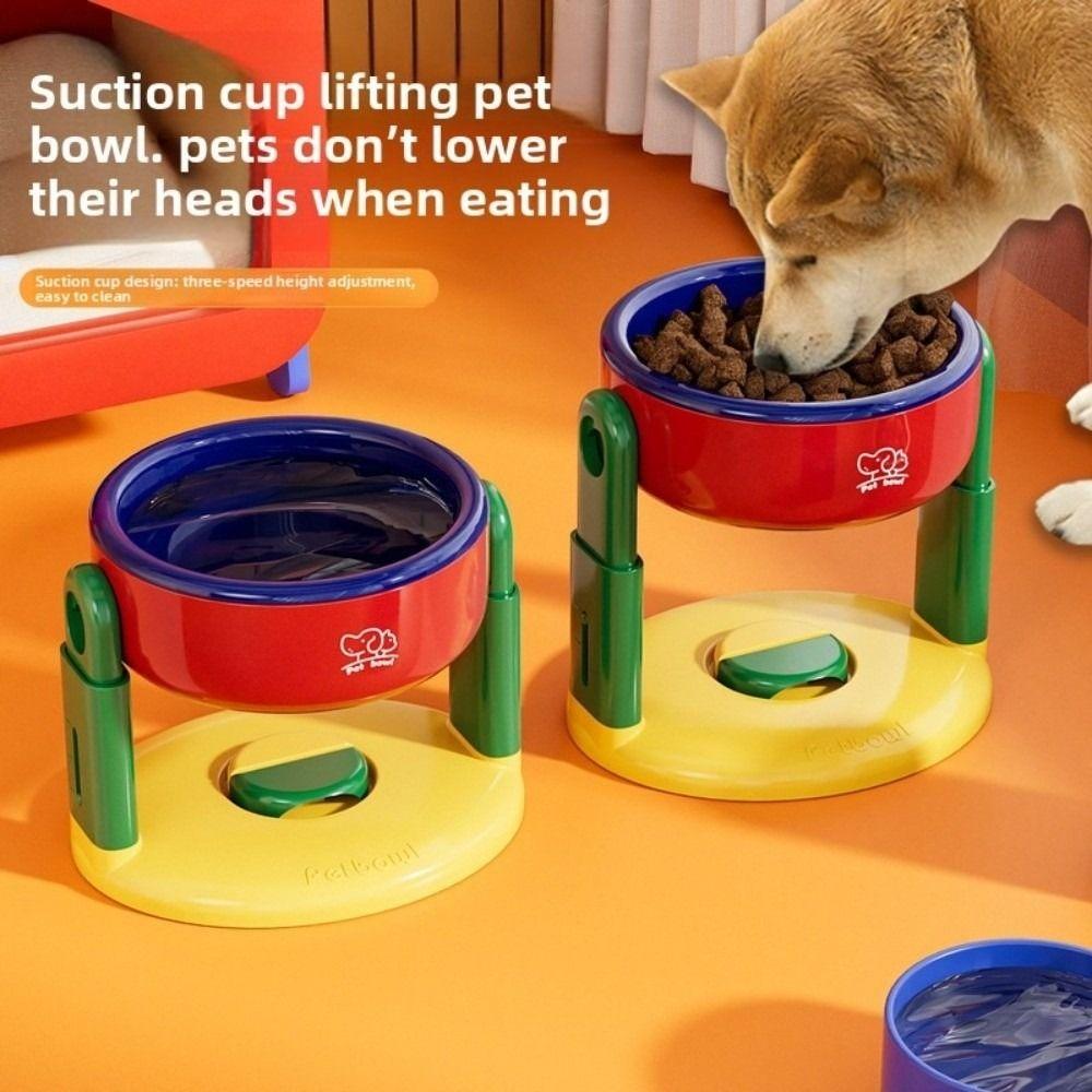 Höhenverstellbarer Futternapf mit Saugnapf Katzennapf Neuer Hundenapf für Katzen Hunde