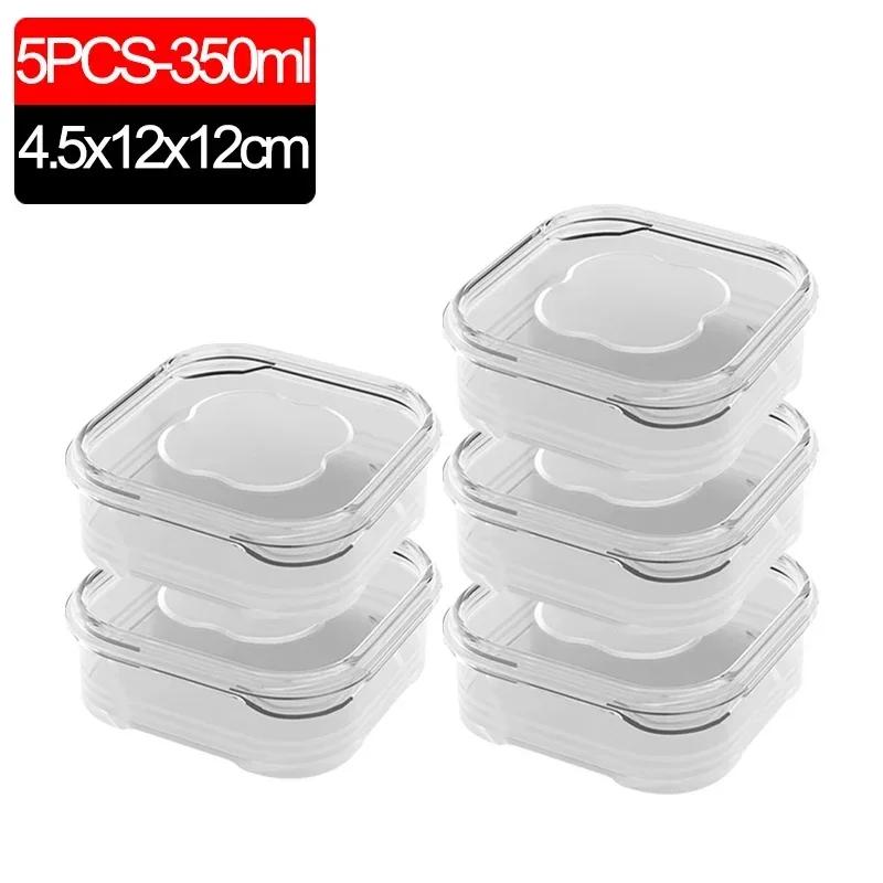 1/10 ks Malé krabičky na uchovávání potravin Lednička Mražené maso Zelenina Box na udržení čerstvosti Průhledná Kuchyňská Sealed úložná krabička
