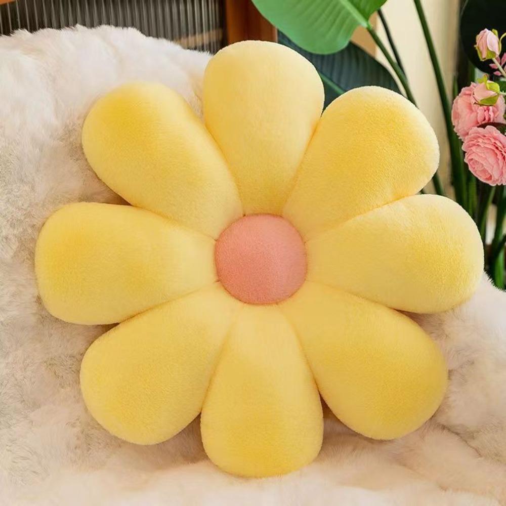 

40cm Sunflower Pillow Soft Back Cushion Decorative Flower Pillow Office Lumbar Support жёлтый