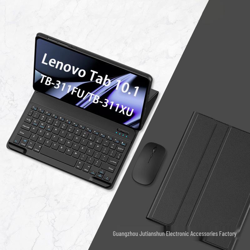 Lenovo Tab 10.1 Tablet Leather Case with Bluetooth Keyboard & Mouse Cover