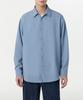 MUSINSA STANDARD Relaxed Linen-Like Shirt [Socks Blue]
