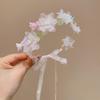 Party Headwear Artificial Flower Crown Sweet Wedding Headband New Floral Hair Hoop  Girls Gift