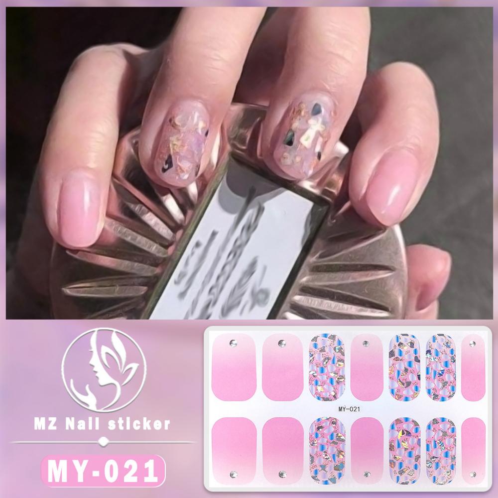 Dreidimensionaler wasserdichter No-Bake Gel-Nagellack-Film Vollsticker Imitations-Diamant-Nagelfilm-Papier Nagelfilm-Papier