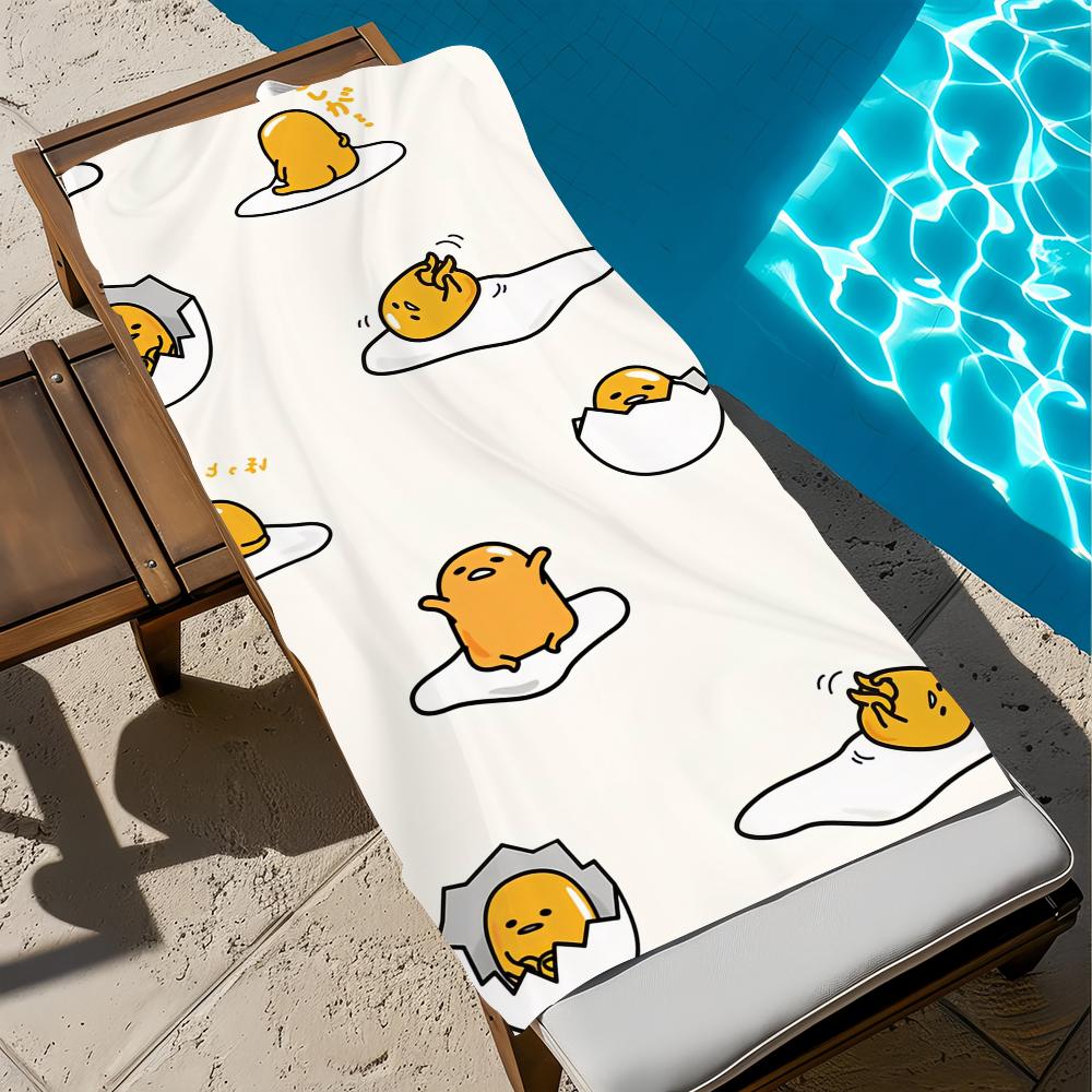 

G-Gudetama-a cute anime Towel Beach Quick Dry Soft Pool Towels Gift for Travel Gym Shower Camping sports W40*H60(CM)