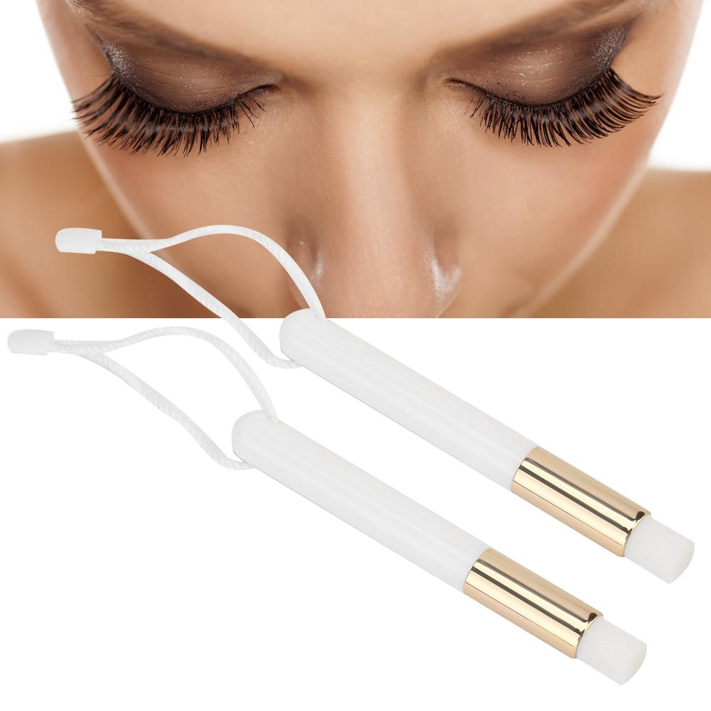 2pcs Eyelash Cleaning Brush Soft Hair False Eyelash Extension Cleansing Brush (White)