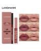 Langmanni Lipgloss Lipliner-Set 2 Sets nicht klebendes Cup-Matt-Lipgloss-Set