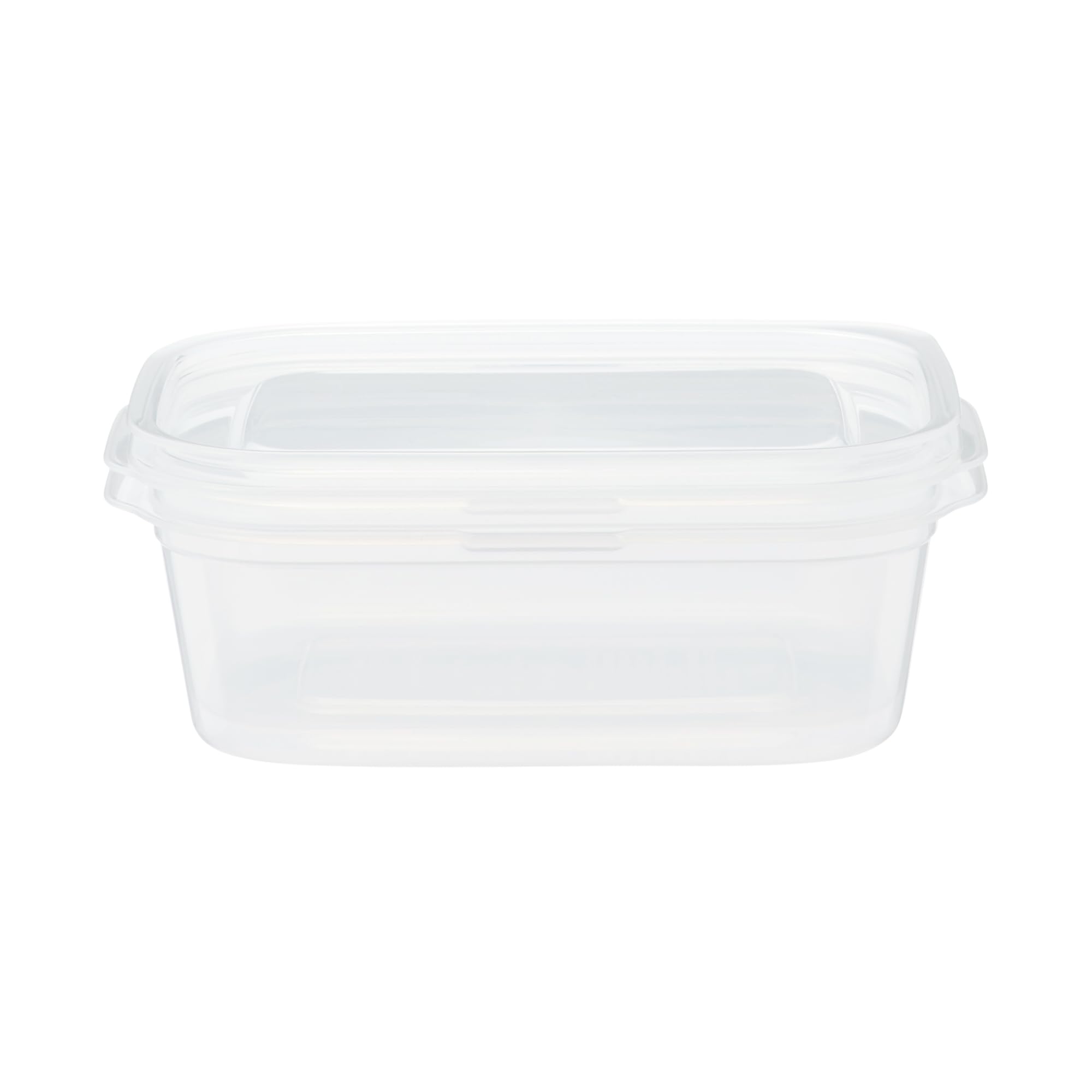 MUJI Food Safe with Lid MDC97A3S Container, Semi-Transparent, Rectangular, 850mL, 2-Pack (Microwave On)