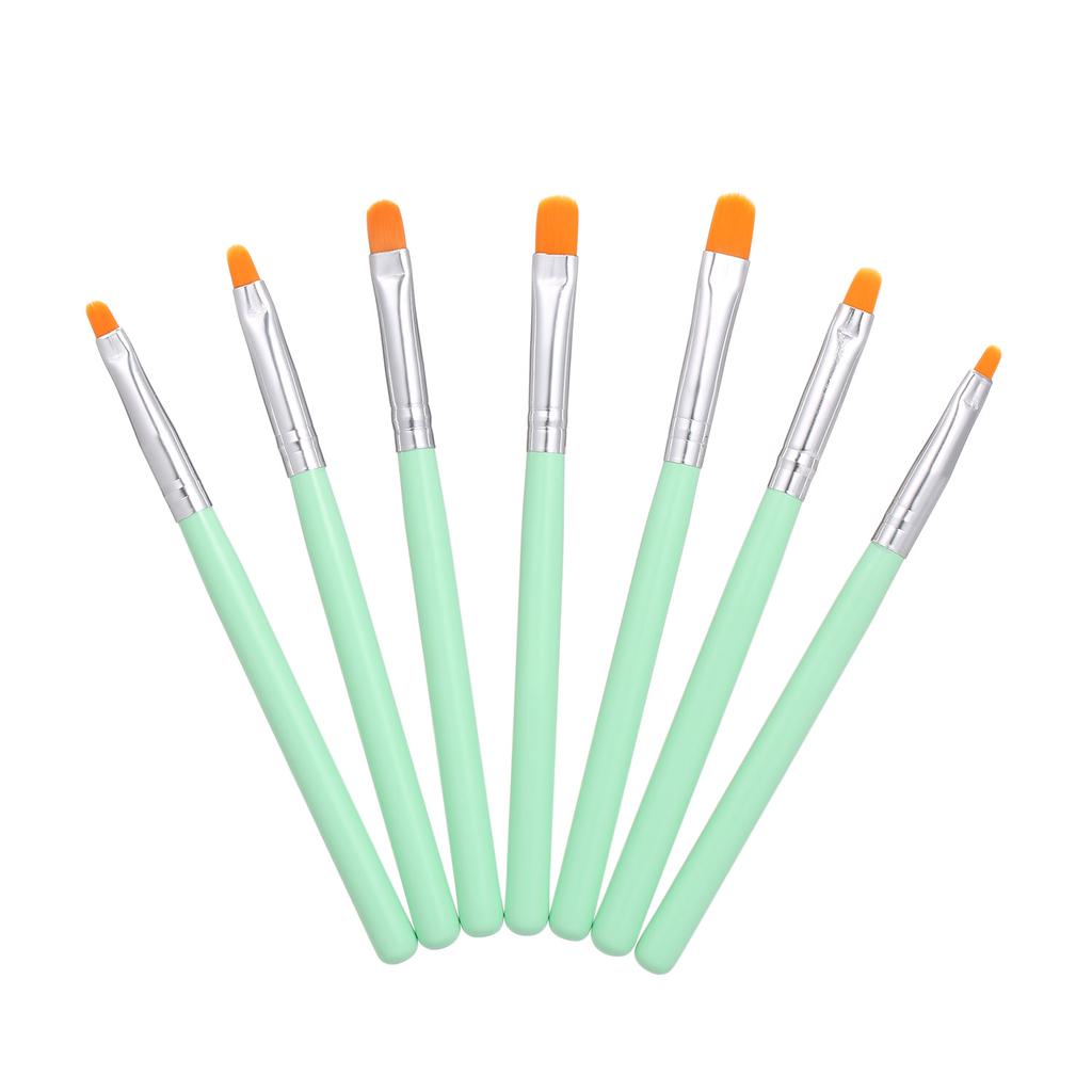 Acrylic Nail Brushes 7PCS UV Gel Poly Gel Nail Art Painting Drawing Pens for Nail Salon Home Use Na