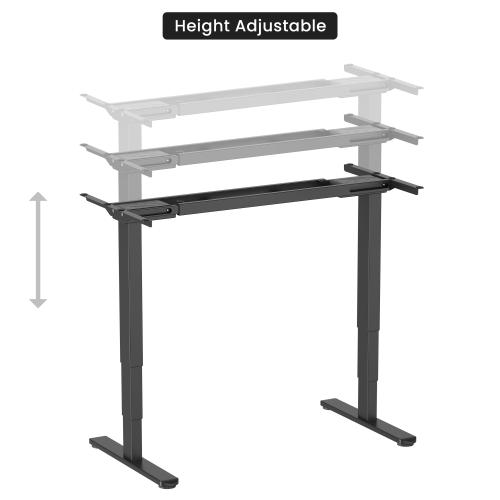 Adjustable Height Table Frame Up Up Bjorn II, Black