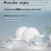 KOBACH Sky Cyan Bone China 16-Piece Dinnerware Set