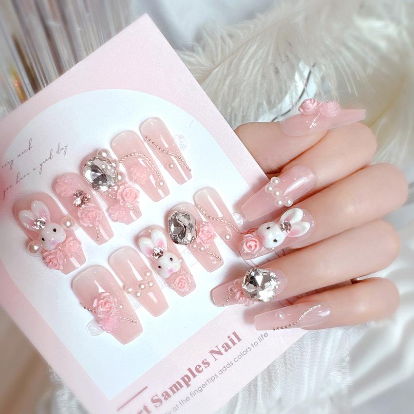 Clear and Gentle, Fairy Girl Tutu Manicure Patch, Fake Nail Sticker, Wearing Nail Piece, Finished Product Removable U28